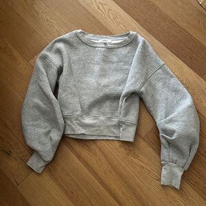 LBLC The Label balloon sleeve grey sweatshirt XS